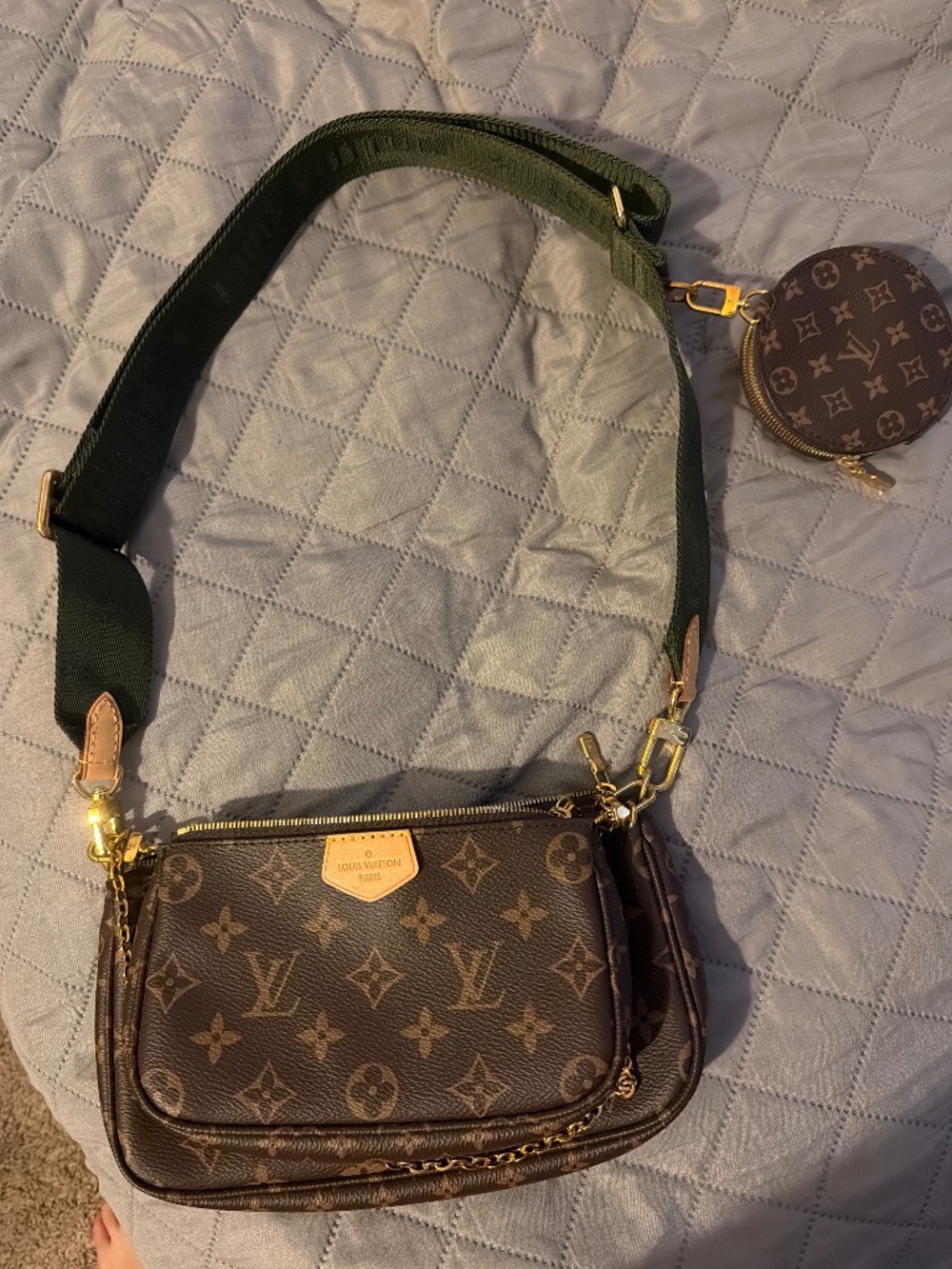 Louis Vuitton Multi Pochette Accessoires Monogram Kaki Complete Set